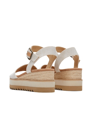 Sandalet Kadın 10017908 Toms Dıana Diana Yarn Dye Sandal Natural Krem