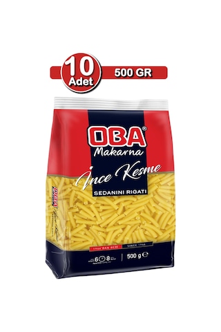 Oba İnce Kesme Makarna 500 G X 10 Adet Çoklu Aile Paketi