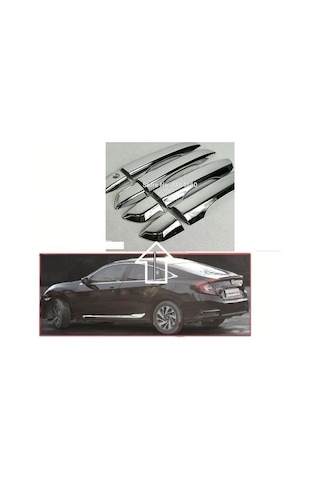 Honda Civic 2017 Fc5 Kapı Kolu Kromu 4 Parça Aynı Gün Kargolama