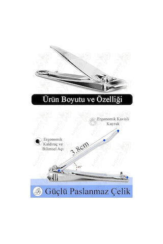 Tırnak Makası Küçük 1 Adet Premium El Ve Ayak Tırnağı Makası Törpülü Paslanmaz Çelik Hassas Kesim Erkek Kadın Çocuk