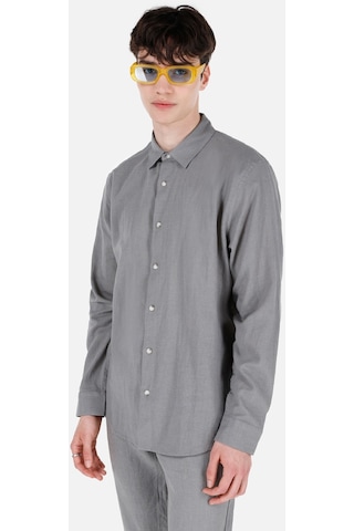 Colin's Colins Normal Kesim Shirt Yaka Cepsiz Yeşil Erkek Uzun Kol Gömlek Cl1068759 Cl1068759 Q1.v1 Kha Haki