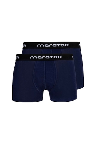 Maraton 2'li Erkek Açık Lacivert Boxer Açık Lacivert