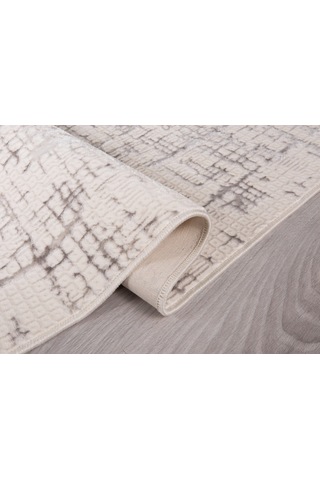 My Evilla Modern Dekoratif Star Seri Krem Gri Dokuma Halı Star4107c