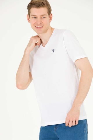 U.S. Polo Assn. Erkek Tişört 5026320300-Vr013 Beyaz