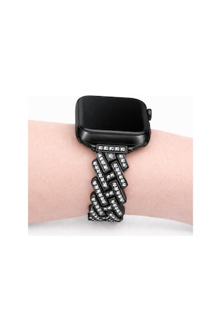 Apple Uyumlu Watch 44/45/46/49mm Kordon Taşlı İnce Metal Kordon 103 2/3/4/5/6/se/7/8/9/10/11/ultra