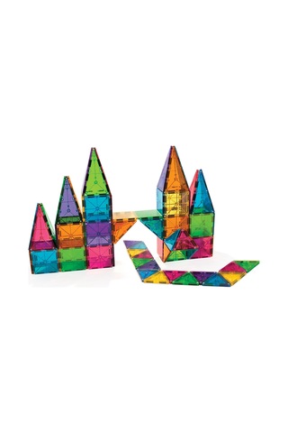 Magna Tiles 100 Parçalı Set Clear Colours, Farklı, Manyetik 3d Yapı Taşları, Net Renklerde, Eğlenceli Öğrenmeyi