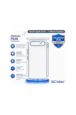 Schitec Tecno Spark 50 5g Fullbody Nano Kaplama Koruyucu Film