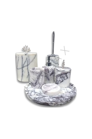 Jumeax Hasselt 7 Li Leylak Mermer Banyo Seti Leylak