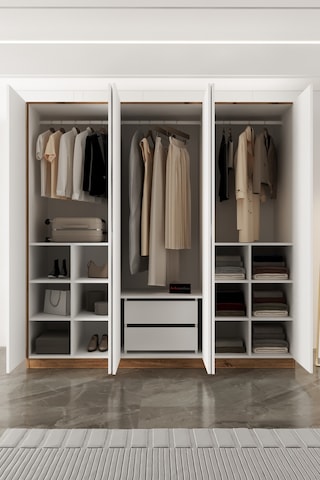Aeka Ae-2191 Hisar Aynalı 6 Kapaklı Çok Bölmeli Askılı Ve Raflı Geniş Hacimli Gardırop 210x210 Cm Atlantik Çam - Beyaz