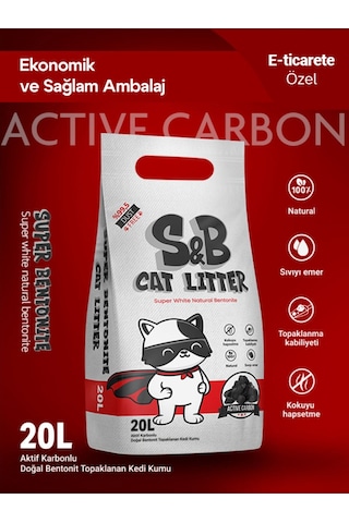 Friends S&B Super Bentonite Aktif Karbon Topaklaşan Kedi Kumu 20 L
