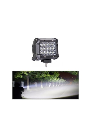 ŞüsCarOto Off Road Led Lamba Delici Yayıcı Beyaz Kare Sis Farı Projektör 45W 12 Led Metal Arazi Çalışma Lambası 1 Adet (00)