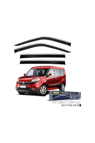 Niken Fiat Doblo Iı 2010- Kromlu Cam Rüzgarlığı 4 Lü