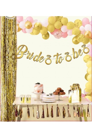 Gold Altın Sarı Bride To Be Partisi Seti