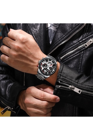 Curren 8395 Çelik Kayışlı Quartz Kol Saati Siyah-Gümüş