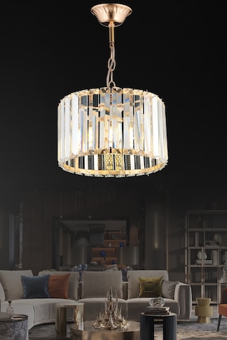 Luna Lighting Modern Luxury Kristal Gold Avize LUNAİ18073-800-S Gold Sarı