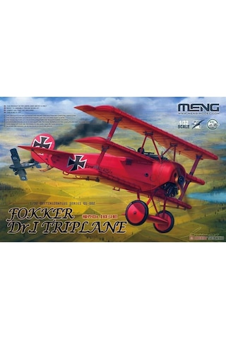 Meng Qs-016 1/32 Ölçek, Fokker Dr.ı Kızıl Baron Üç Kanatlı Savaş Uçağı, Plastik Model Kiti-50744