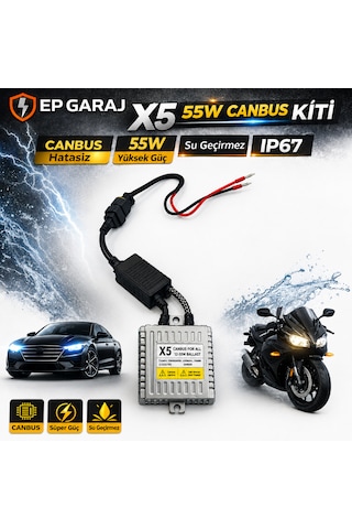 Üniversal Bütün Araçlara Uyumlu Zenon Balast Ateşleme Ünitesi Beyni Canbus 12 Volt 55