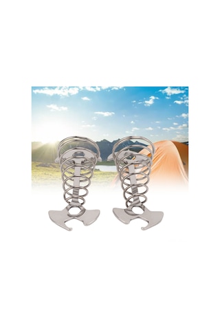Skycity 2 Adet Çadır Gövde Bağlama Aynası, Çelik Ve Alüminyum, Çadır Sabitleyici, Rope Kanca, Çıkrık Kullanıma Uygun, Çadır Aksesuarı, Gümüş Renk Gümüş