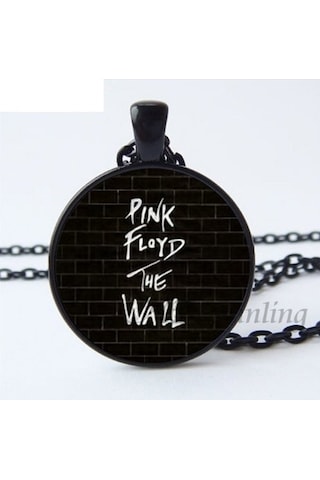 7Nota Pf8 Pink Floyd Kolye - Siyah Zincir Ve Çerçeveli