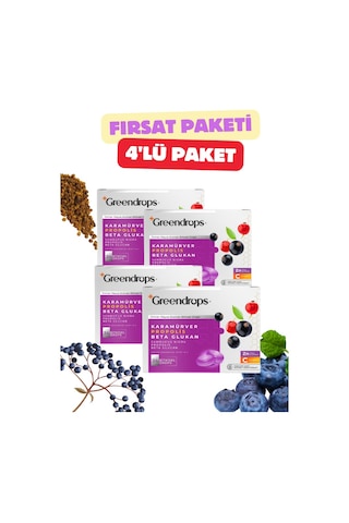 Greendrops Orman Meyvesi Karamürver Propolis Beta Glukan Boğaz Pastili 4 x 24'lü