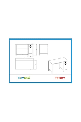 Optima Çalışma Masası - Beyaz / Beyaz Beyaz