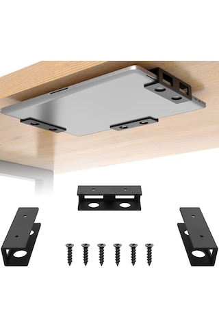 Reedark Dizayn Edilebilir 6 Parça Bilgisayar Altı Stantı - Antipatik Feltli, 30 Lbs Yük Taşıma, Kabloları Kolay Geçirir, Ofis Cihazları İçin Uygun