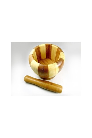 Bambu Havan Ahşap Büyük - Elm-01-750827 Renkli
