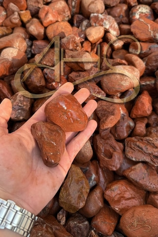 Kırmızı Bordo Dolomit Çakıl Taşı 6-10 Cm 2 Kg Dekoratif Bahçe Peyzaj Saksı Akvaryum Teraryum