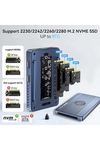 Acasis TBU405MAX 8 İn 1 Thunderbolt4 Type-C Dock+SSD Disk Kutu