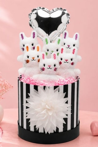 Hello Kitty Temalı Ayıcık Buketi Kalp Balonlu Özel Tasarım Doğum Günü Hediyesi Kıza Hediye