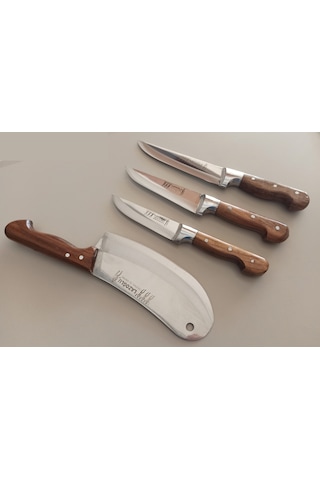 Lazoğlu Bıçak Seti Salata Soğan Zırh Bıçağı ve 3 Kasap Bıçağı