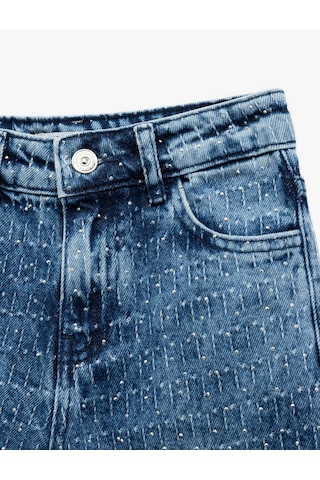 Koton Pamuklu Geniş Paça Denim Pantolon Lıght Indıgo 5skg40119ad Açık Mavi