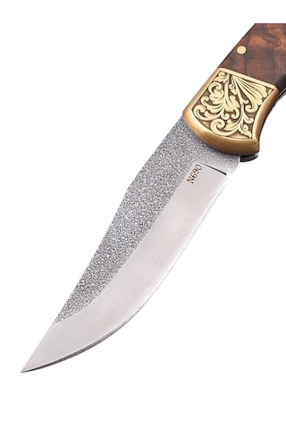 Premium El İşçiliği N690 Böhler Çelik Çakı Kahverengi