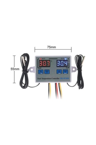 Monyee Çift Kontrollü Akıllı Dijital Sıcaklık Regülatörü, Isı/soğutma Desteği, -55 120 C, 110-220v, Su Geçirmez Sensörlü