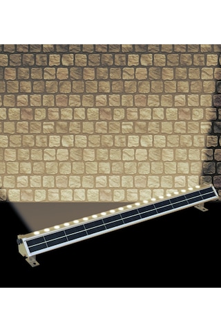 Solar Güneş Enerjili , Uzaktan Kumandalı Wallwasher Led Işık 100cm Günışığı - Sensörlü Kumandalı Size-24 Led
