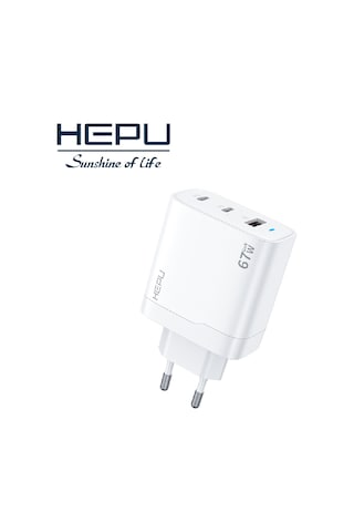 HEPU HP-C32 67W USB-C GaN Güç Adaptörü –Type-C Kablo Dahildir