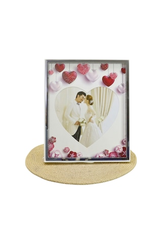 T.concept Led Işıklı Kalpli Fotoğraf Çerçevesi Beyaz 26 31