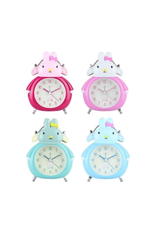 Analog Göstergeli Metal Tavşan Çalar Saat, Öğrenci Sırası Dekorasyonu B Diğer