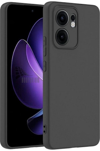 Oppo Reno 13F Uyumlu Silikon Kılıf - Kamera Korumalı Esnek Pastel Renk Kapak - Siyah