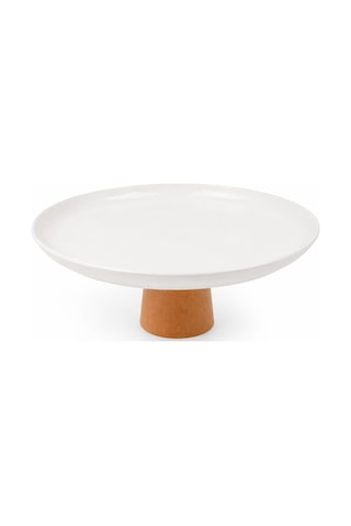 Pasta Standı Kek Sunum Tabağı 28 Cm Beyaz