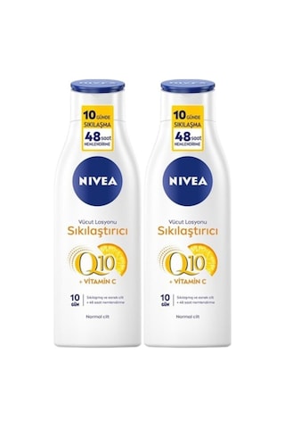 Body Q10 Sıkılaştırıcı Nemlendiren Vücut Losyon C Vitamin 250 Ml Yenilenen Formül 2 Adet