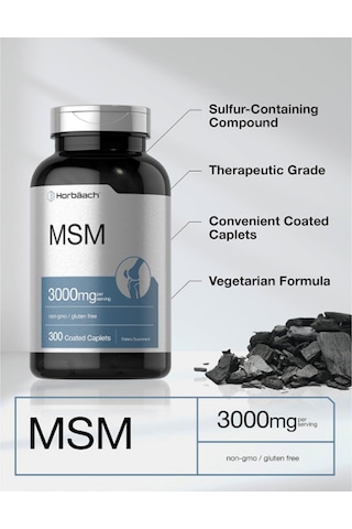 Horbäach Msm 3000mg 300 Coated Taplets Methylsulfonylmetha...