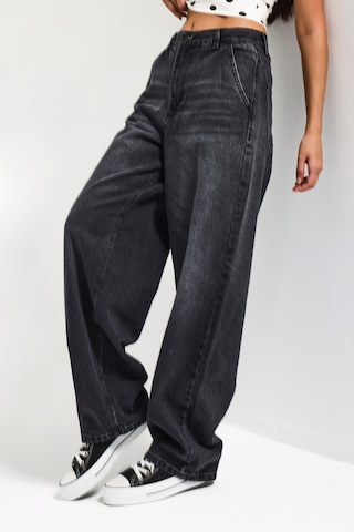 Itsbasic Kadın Koyu Füme Renk Juniper Skater Fit %100 Koton Denim Jean
