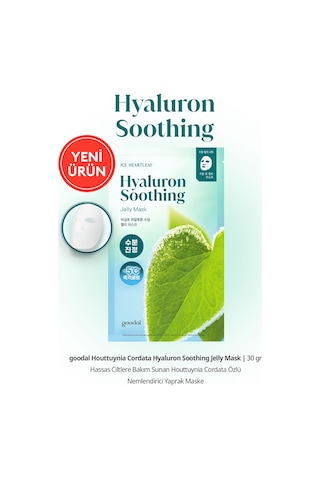 Hassas Ciltlere Nemlendirici Yaprak Maske Goodal Houttuynia Cordata Hyaluron Soothing Jelly Mask