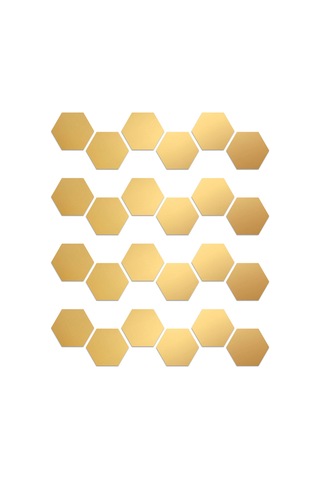 Jeehugo 24 Adet Altıgen Akrilik Ayna Duvar Sticker - Ev Dekoru Dıy, Çocuk Odası/yatak Odası/banyo Uygun, Altın Renk, 10x8.5x5cm, Kolay Kurulum Altın