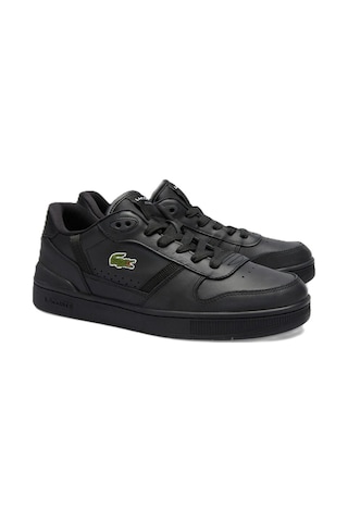 Lacoste 224 2 Sma T-clip Set Leather Mens Sneaker Hakiki Deri Erkek Günlük Spor Ayakkabı Siyah