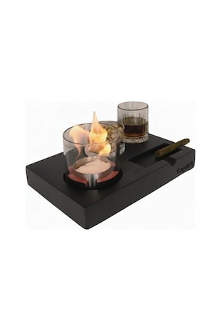 Elza Siyah Biyoetanol Masaüstü Şömine - 1 Lt Copart Yakıt Hediye