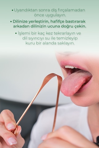 Hilal Temiz Healing Touch Healing Bakır Dil Sıyırıcı Dil Temizleyici Temizleme Aparatı