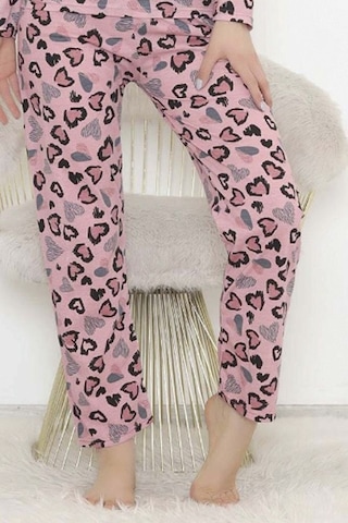 Lüx Polar Cepli Kışlık Kadın Pijama Altı Tek Alt Ra1 Pembe