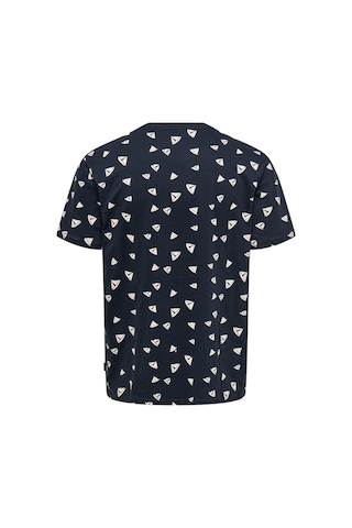 Only Erkek T-shirt Sıfır Yaka Desenli 22028732 Lacivert